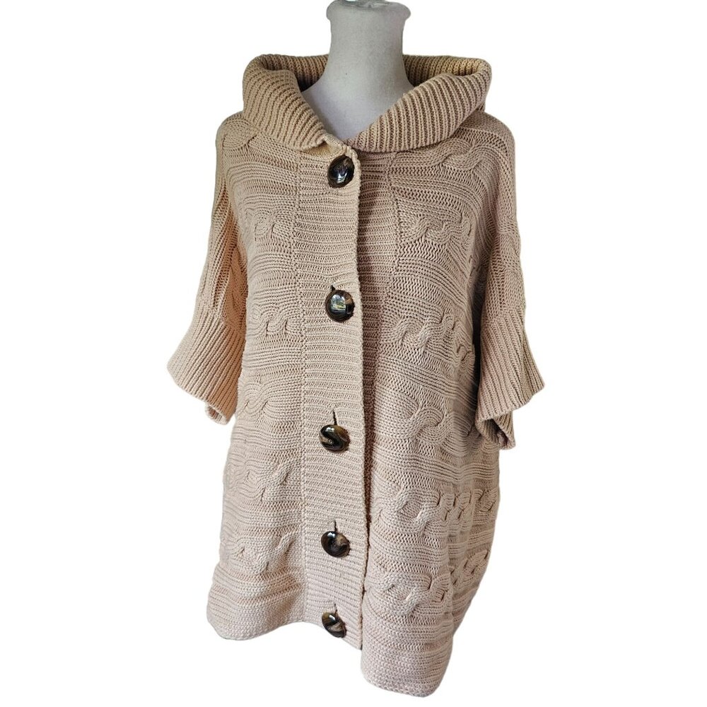 Talbots Women's Short Sleeved Sweater Cardigan accent buttons size 2X - Picture 8 of 14